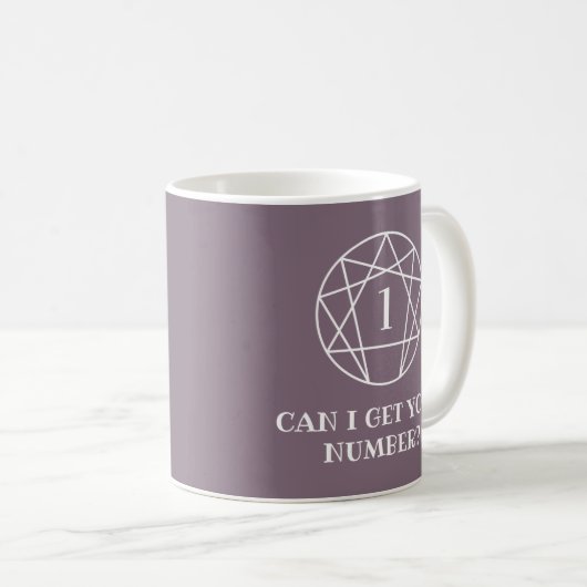 Enneagramm Custom Kann ich Ihre Nummer erhalten Kaffeetasse (VorderseiteRechts)