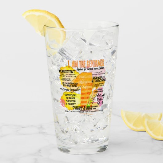 Enneagramm Typ 1 - Ich bin der Reformer Glas (Vorderseite Ice)