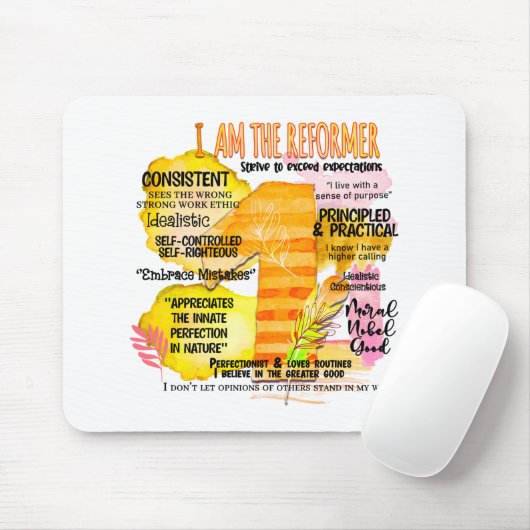 Enneagramm Typ 1 - Ich bin der Reformer Mousepad (Mit Mouse)
