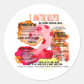 Enneagramm Typ 2 - Ich bin der Helfer Runder Aufkleber (Vorderseite)