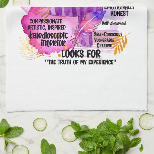 Enneagramm Typ 4 - Ich bin der Individualist Geschirrtuch (Gefaltet)