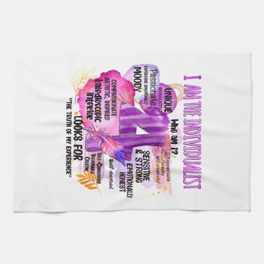 Enneagramm Typ 4 - Ich bin der Individualist Geschirrtuch (Horizontal)