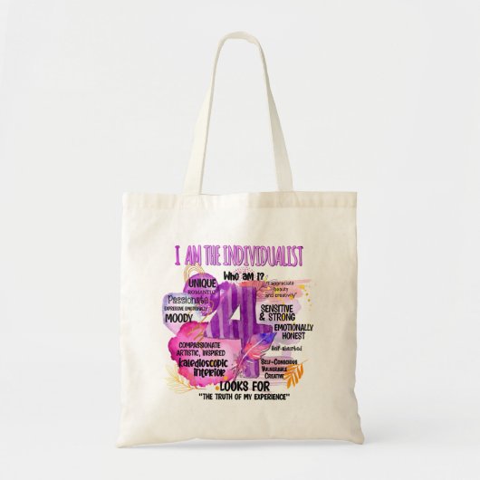 Enneagramm Typ 4 - Ich bin der Individualist Tragetasche (Vorne)