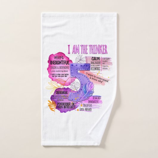 Enneagramm Typ 5 - Ich bin der Denker Badhandtuch Set (Handtuch)