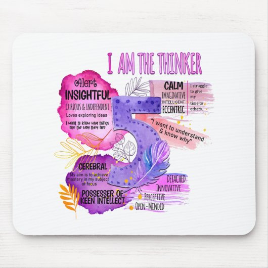 Enneagramm Typ 5 - Ich bin der Denker Mousepad (Vorne)