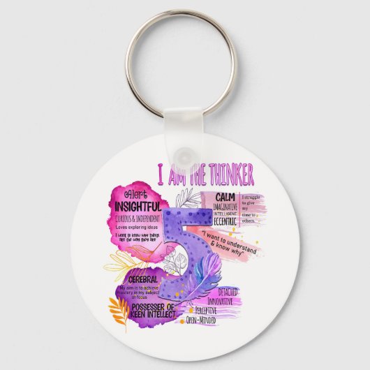 Enneagramm Typ 5 - Ich bin der Denker Schlüsselanhänger (Vorderseite)