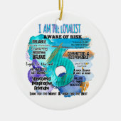 Enneagramm Typ 6 - Ich bin Loyalist Keramik Ornament (Vorne)