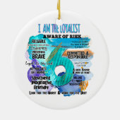 Enneagramm Typ 6 - Ich bin Loyalist Keramik Ornament (Hinten)