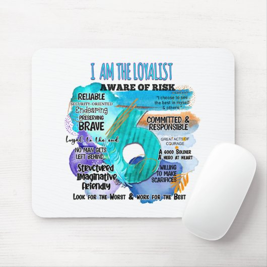 Enneagramm Typ 6 - Ich bin Loyalist Mousepad (Mit Mouse)