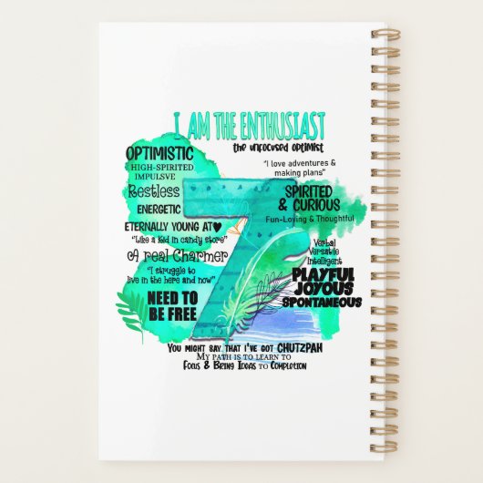 Enneagramm Typ 7 - Ich bin der Enthusiast Planer (Rückseite)