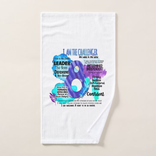 Enneagramm Typ 8 - Ich bin der Challenger Badhandtuch Set (Handtuch)