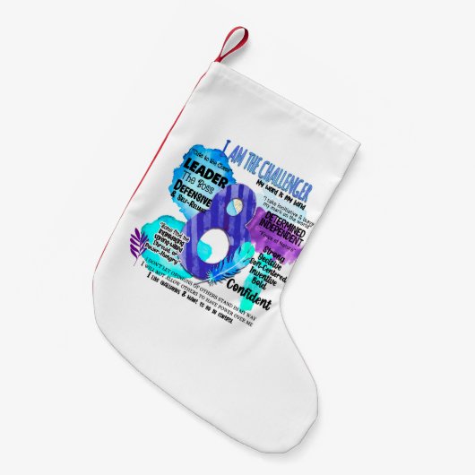 Enneagramm Typ 8 - Ich bin der Challenger Kleiner Weihnachtsstrumpf (Vorderansicht (hängend))