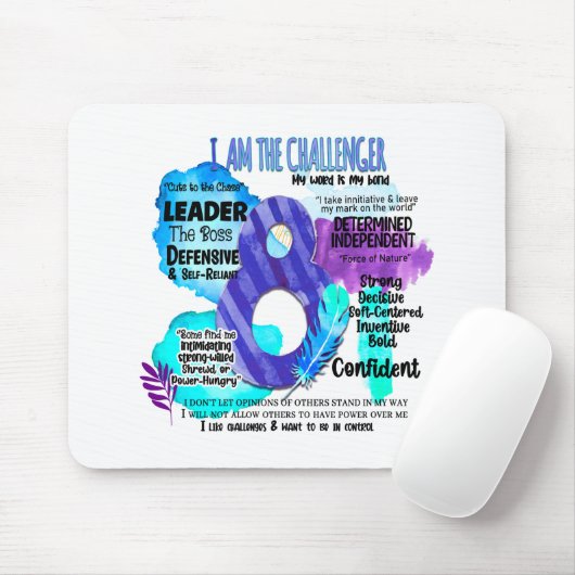 Enneagramm Typ 8 - Ich bin der Challenger Mousepad (Mit Mouse)