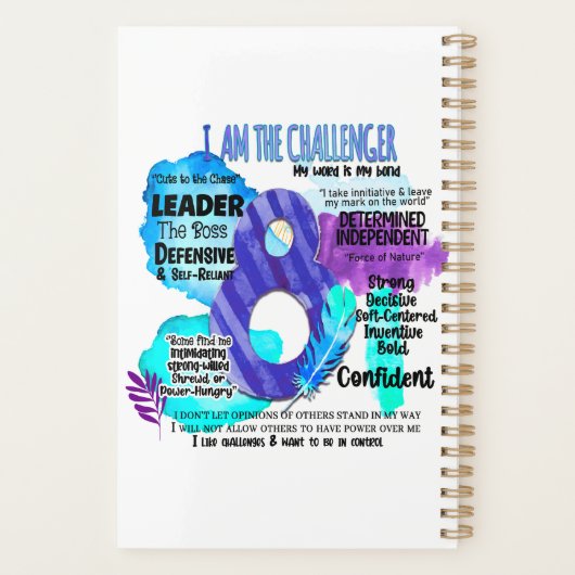 Enneagramm Typ 8 - Ich bin der Challenger Planer (Rückseite)