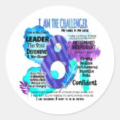 Enneagramm Typ 8 - Ich bin der Challenger Runder Aufkleber (Vorderseite)