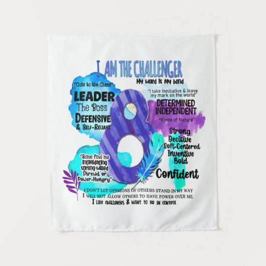 Enneagramm Typ 8 - Ich bin der Challenger Wandteppich (Vorderseite)