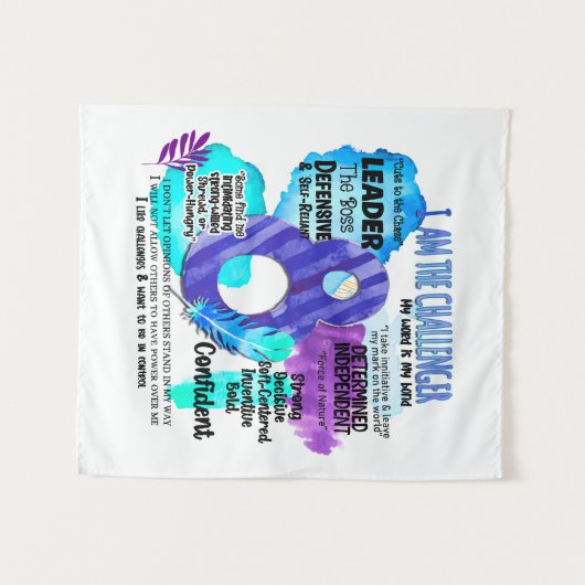 Enneagramm Typ 8 - Ich bin der Challenger Wandteppich (Vorderseite (Horizontal))