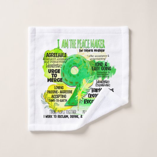 Enneagramm Typ 9 - Ich bin der Friedensstifter Badhandtuch Set (Waschlappen)