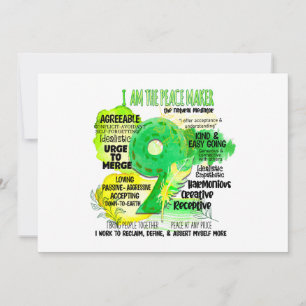 Enneagramm Typ 9 - Ich bin der Friedensstifter Feiertagskarte