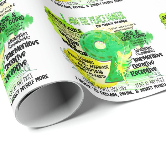 Enneagramm Typ 9 - Ich bin der Friedensstifter Geschenkpapier (Rolleneckpunkt)