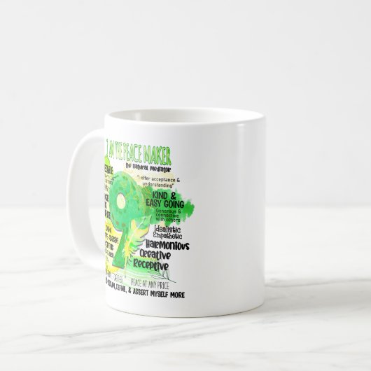 Enneagramm Typ 9 - Ich bin der Friedensstifter Kaffeetasse (Vorderseite Links)