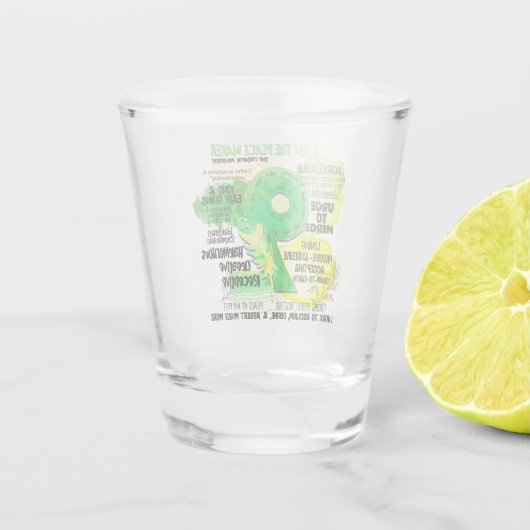 Enneagramm Typ 9 - Ich bin der Friedensstifter Schnapsglas (Rückseite)