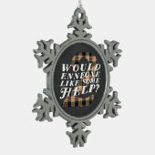 Ennegram Art - lustige Verzierung der Schneeflocken Zinn-Ornament (Links)