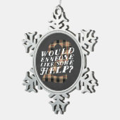 Ennegram Art - lustige Verzierung der Schneeflocken Zinn-Ornament (Rechts)