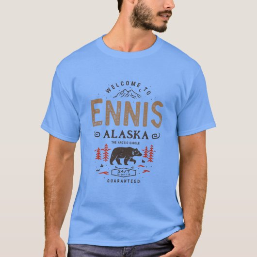 Ennis Alaska Town Oversized T-Shirt (Vorderseite)