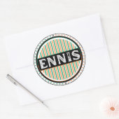 Ennis City Pride Emblem – Irish Identity Runder Aufkleber (Umschlag)