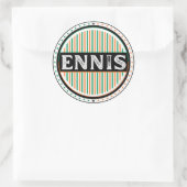 Ennis City Pride Emblem – Irish Identity Runder Aufkleber (Tasche)
