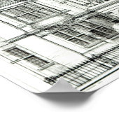 Ennismore Gardens, South Kensington Poster (Ecke)