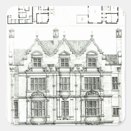 Ennismore Gardens, South Kensington Quadratischer Aufkleber (Vorderseite)