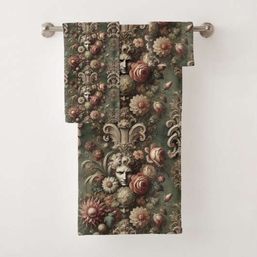 Ennui Elegance - Gotisch Viktorianisch Badhandtuch Set (Insitu)