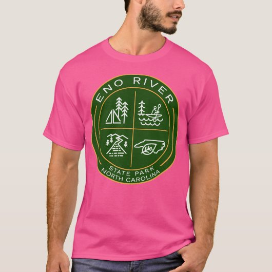 Eno River Staat Park Heraldic Logo T-Shirt (Vorderseite)