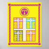 Enochian Air Elemental Tablet on Leinwand Poster (Vorne)