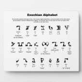 Enochian Alphabet Chart Fotoplatte (Vorderseite)