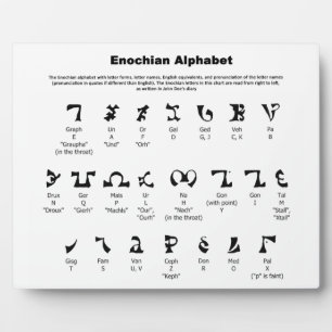 Enochian Alphabet Chart Fotoplatte