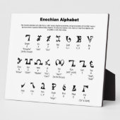 Enochian Alphabet Chart Fotoplatte (Seite)