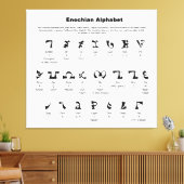 Enochian Alphabet Chart Leinwanddruck (Insitu (Wohnzimmer))