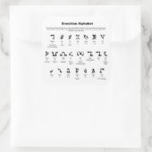 Enochian Alphabet Chart Quadratischer Aufkleber (Tasche)