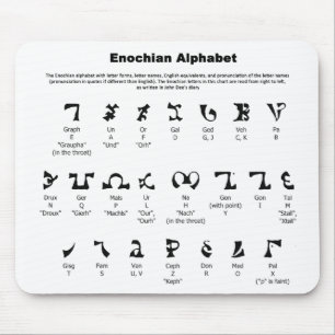 Enochian Alphabet-Diagramm Mousepad
