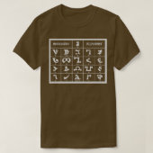 Enochian Alphabet Magic Occult Language Talisman D T-Shirt (Design vorne)