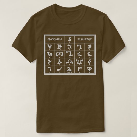 Enochian Alphabet Magic Occult Language Talisman D T-Shirt (Design vorne)
