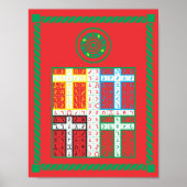 Enochian Fire Elemental Tablet on Leinwand Poster (Vorne)