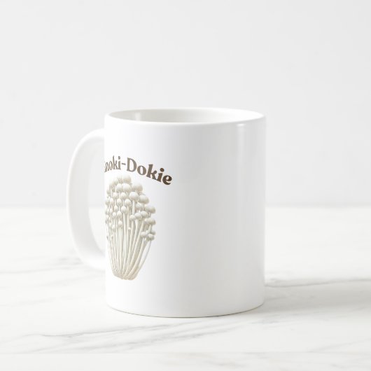 Enoki-Dokie Mushroom-Tasse Kaffeetasse (Vorderseite Links)