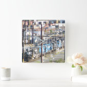 Enola Norfolk südliches Eisenbahn-Yard-Harrisburg Quadratische Wanduhr (Zuhause)