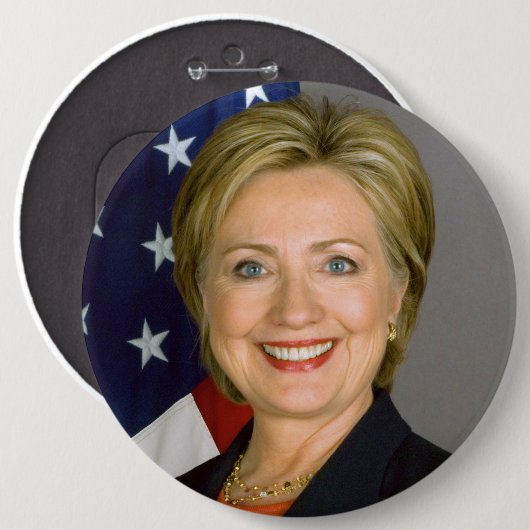 Enorm-groß Hillary Clinton-Knopf Button (Vorne & Hinten)