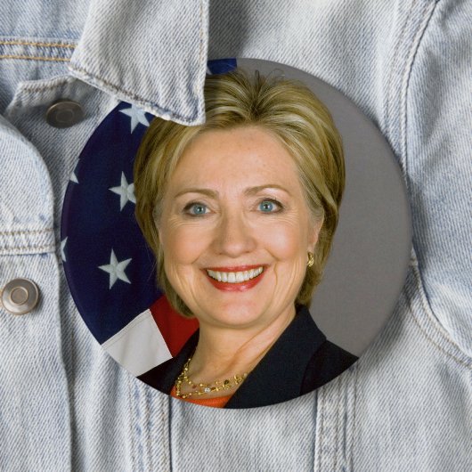 Enorm-groß Hillary Clinton-Knopf Button (Beispiel)