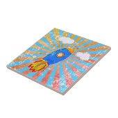 Enorme Dekoration von Cartoon-Rakel-Retro-Sonnense Fliese (Seite)